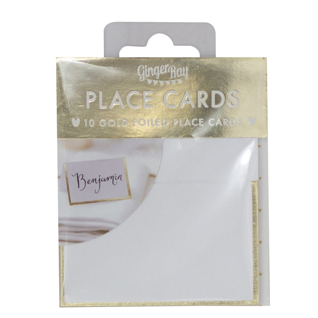 Décoration de table dorée Cartes de nom 7cm 10pcs