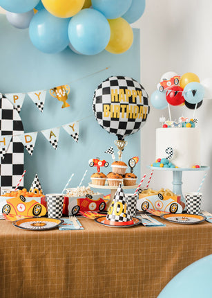 Happy Birthday Helium Balloon Race Flag Empty 35cm