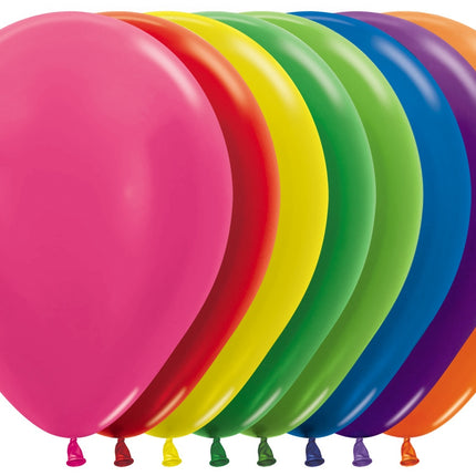 Ballons de baudruche Metallic Mix 30cm 50pcs
