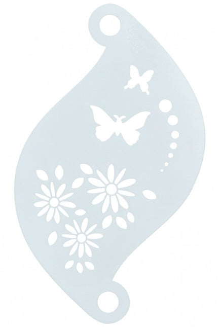 Modèle de maquillage de papillon avec des fleurs