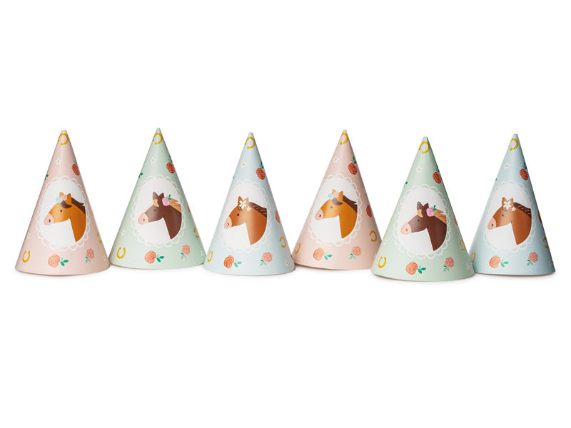 Chapeaux de fête pour chevaux 16cm 6pcs