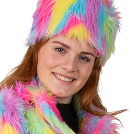 Chapeau de fourrure peluche Pastel