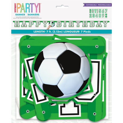 Guirlande de lettres de football Joyeux anniversaire 2.13m