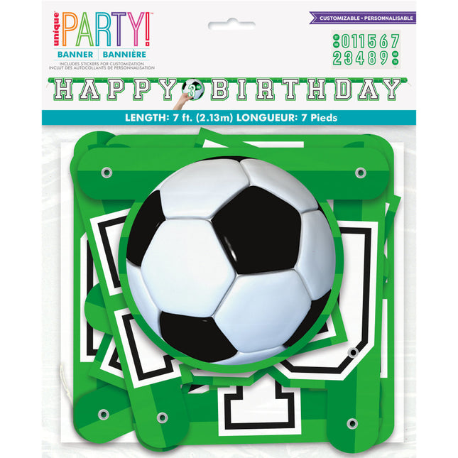 Guirlande de lettres de football Joyeux anniversaire 2.13m