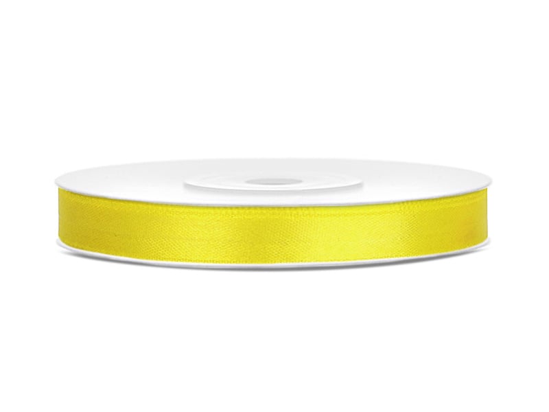 Ruban Satin Jaune 6mm 25m