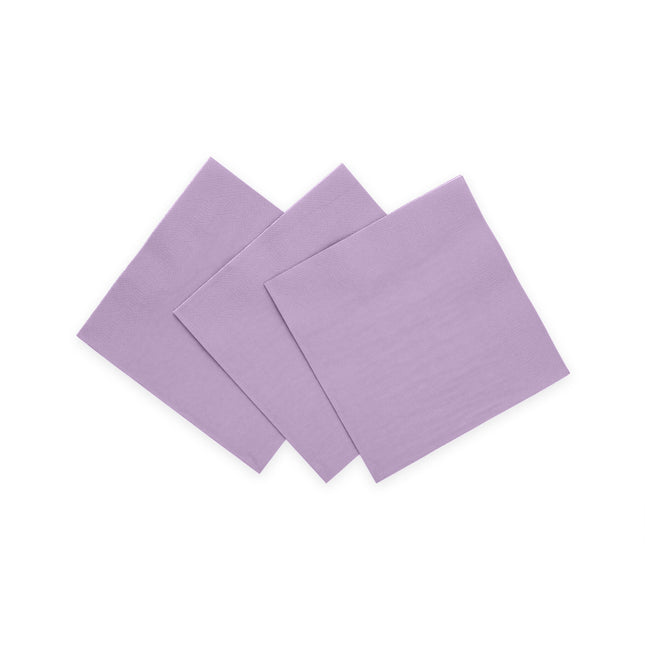 Serviettes de table lilas 3 couches 24cm 20pcs