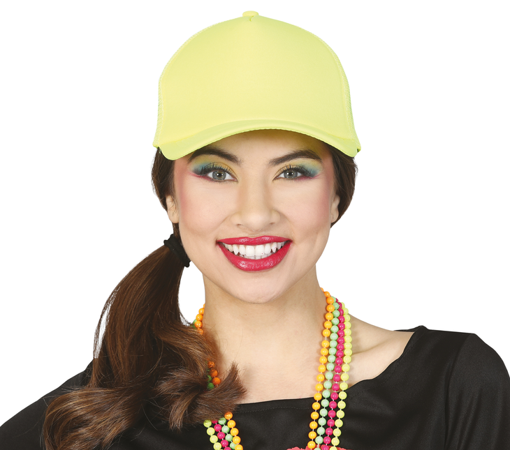 Casquette jaune fluo