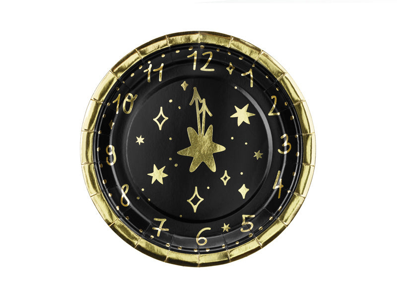 Étiquettes de boissons pour le réveillon du Nouvel An Horloge 6pcs