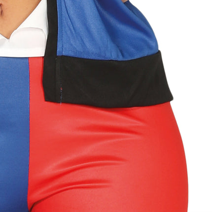 Costume Harley Quinn Rouge Bleu Dames