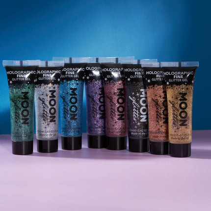 Moon Glitter Gel holographique à paillettes fines noir 12ml