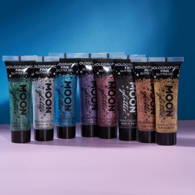 Moon Glitter Gel holographique à paillettes fines noir 12ml