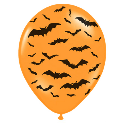 Ballons d'Halloween Chauve-souris 30cm 6pcs