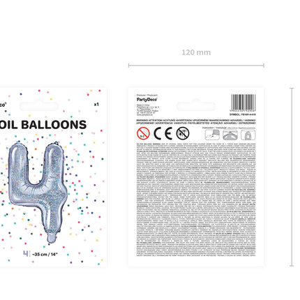 Ballon de baudruche Figure 4 Holographique 35cm