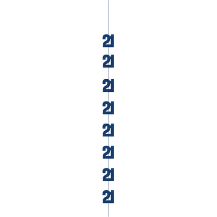 21 ans Décoration suspendue Bleu 1.52m