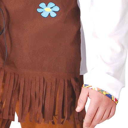 Costume Hippie 60S Hommes Blancs Marrons