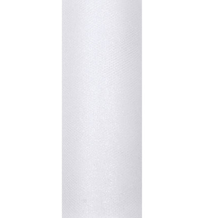 Rouleau de tulle blanc pailleté 15cm 9m