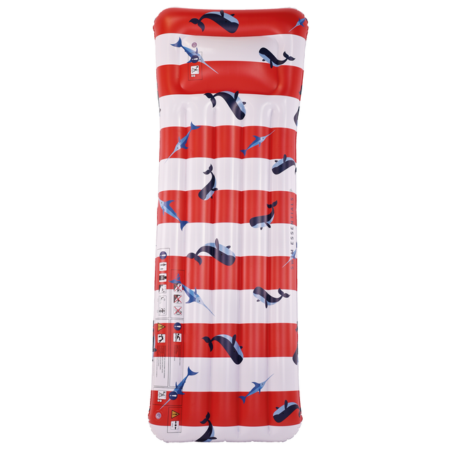Piscine gonflable Baleine Rouge Blanc 1.8m
