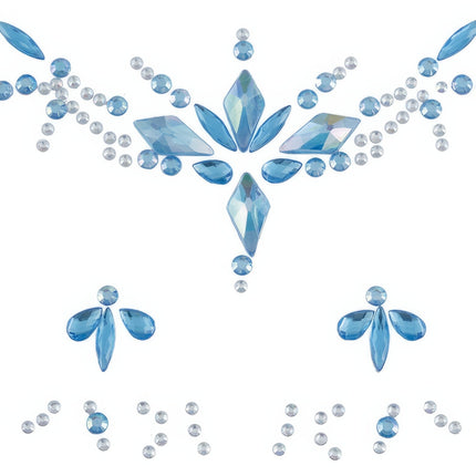 Autocollants pour le visage bleu