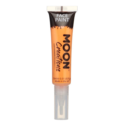 Moon Creations Peinture pour le visage avec pinceau applicateur Orange 15ml