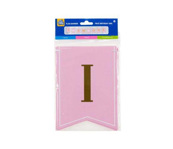 1 an de bannière rose