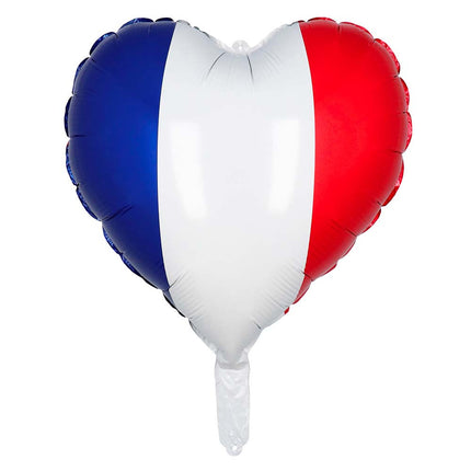 Ballon à l'hélium France Coeur 45cm