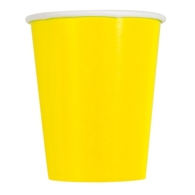 Gobelets jaunes 266ml 8pcs