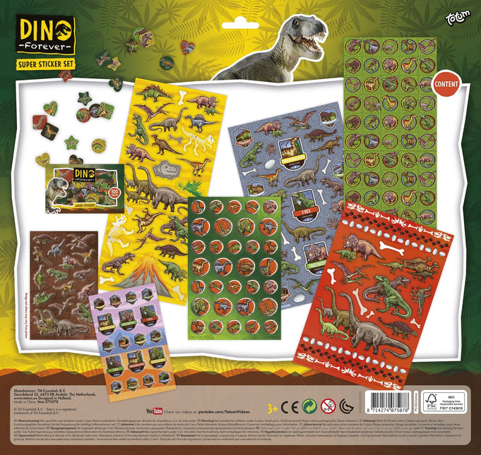Jeu d'autocollants Dino grand format