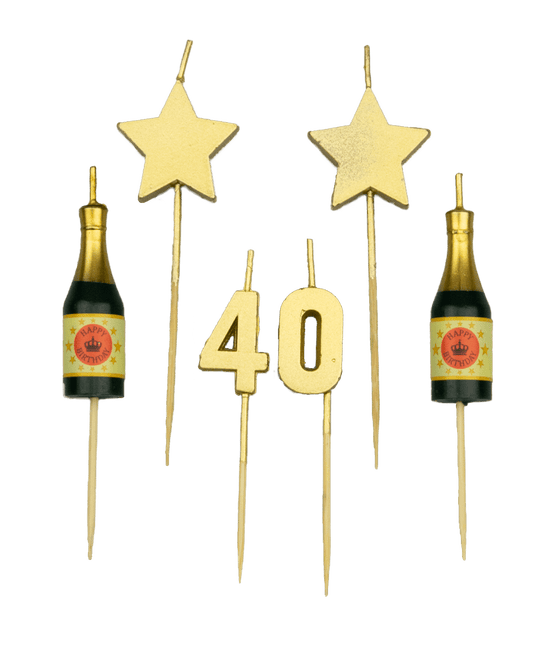 Bougies 40 ans Champagne 17.5cm