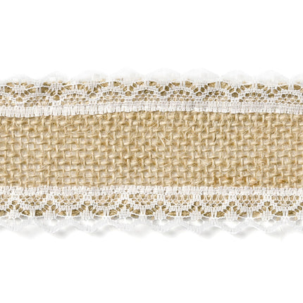 Ruban de toile de jute Dentelle 5cm 5m