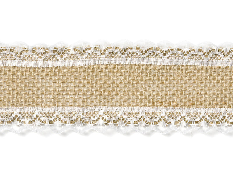 Ruban de toile de jute Dentelle 5cm 5m