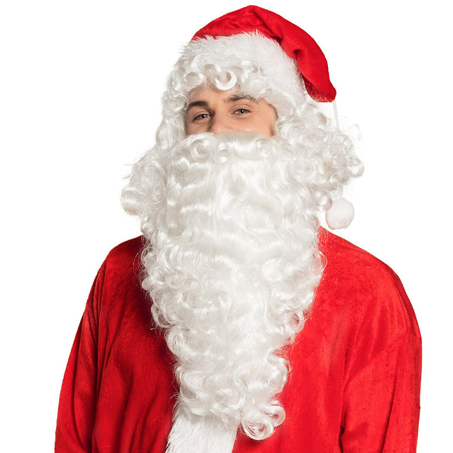 Barbe et perruque du Père Noël blanc