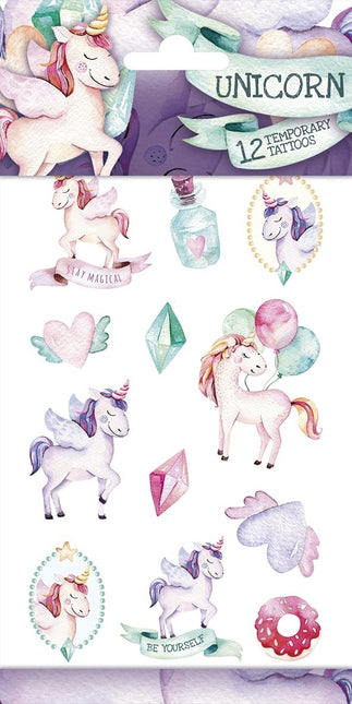 Tatouages de licornes et de diamants