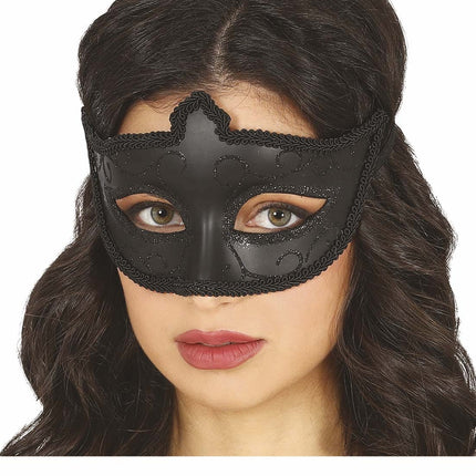 Masque noir pailleté