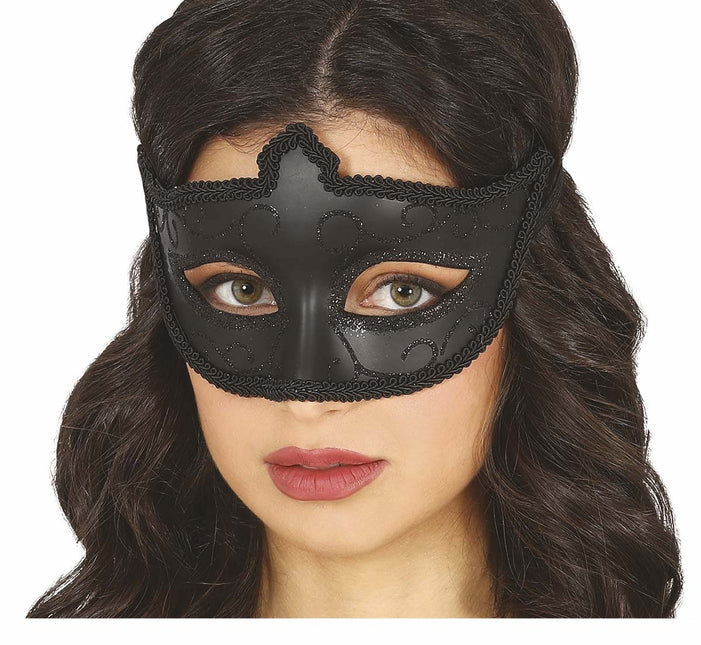 Masque noir pailleté