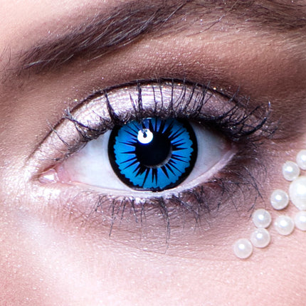 Lentilles de couleur Bleu ange