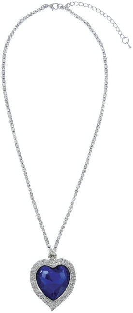 Collier Argent Coeur Bleu
