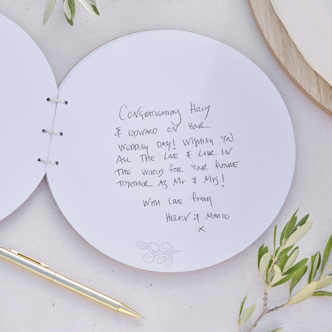 Livre d'or de mariage rond 21cm
