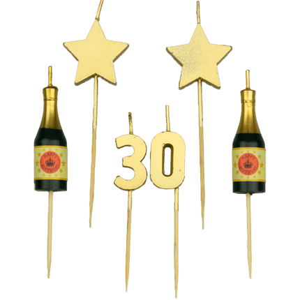 Bougies 30 ans Champagne 17.5cm
