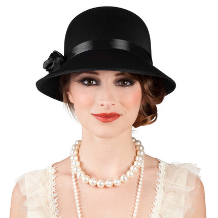 Chapeau Charleston Lady Noir 27cm