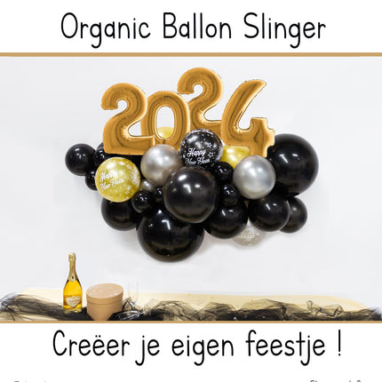 Kit de ballons de baudruche DIY Organic Gold New Year