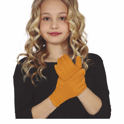 Gants orange enfant 17cm