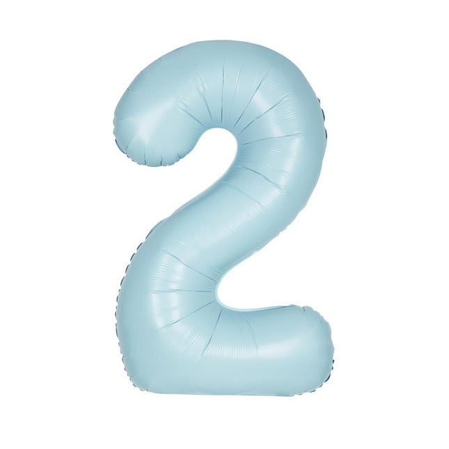 Ballon à figures bleu 2 ans mat 86cm