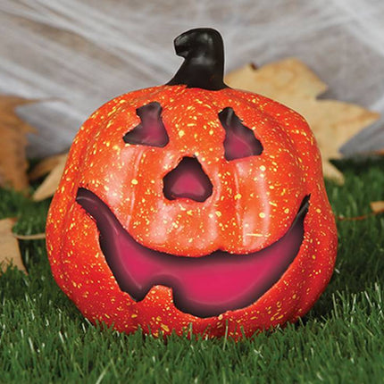 Citrouille d'Halloween Deluxe avec lumière 15cm