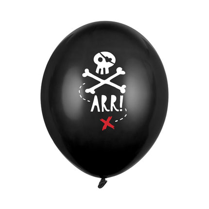 Ballons Pirate Noir 30cm 6pcs