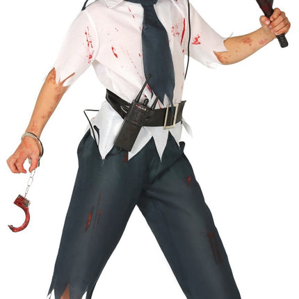 Costume de policier zombie garçon