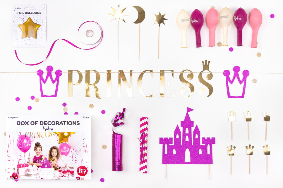 Ensemble de décoration de princesses 31 pièces