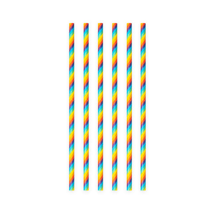 Pailles arc-en-ciel 20pcs