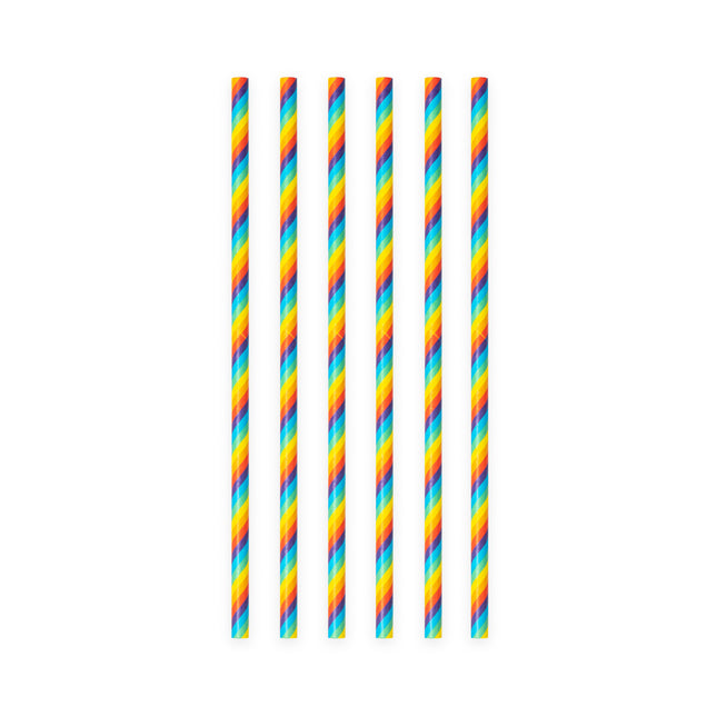 Pailles arc-en-ciel 20pcs