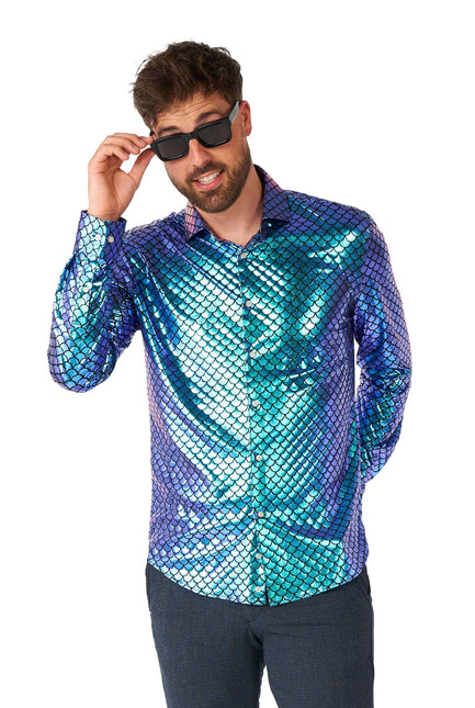 Chemise Disco Mermaid Hommes <tc>OppoSuits</tc>