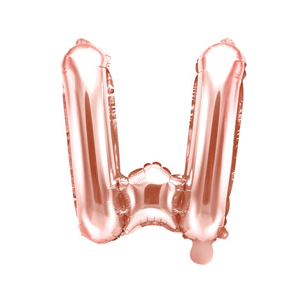 Ballon de baudruche Lettre W Or Rose Vide 35cm